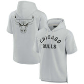 Chicago Bulls Unisex Elements Super Soft Fleece Short Sleeve Pullover Hoodie Gray - NBA