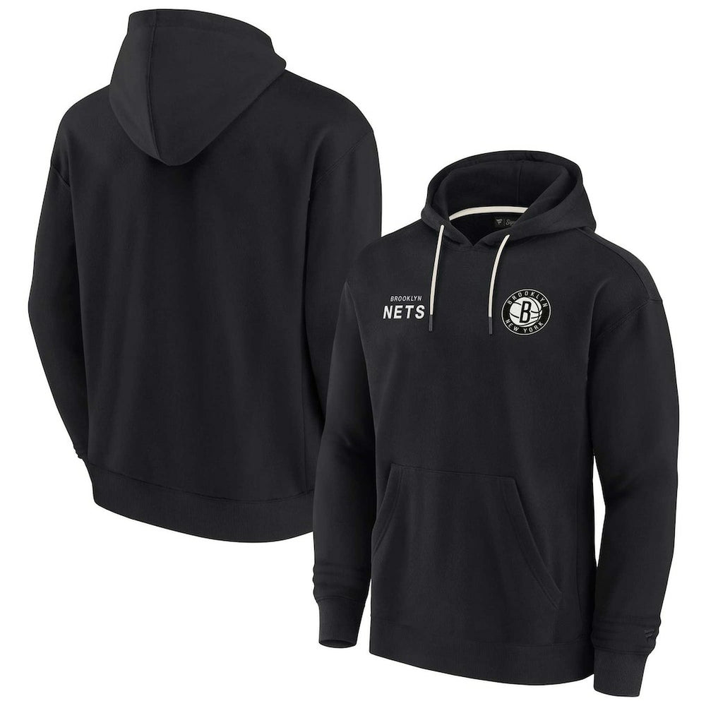 Brooklyn Nets Unisex Elements Super Soft Fleece Pullover Hoodie Black - NBA