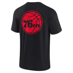 Philadelphia 76ers Unisex Elements Super Soft Short Sleeve T-Shirt Black - NBA