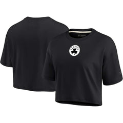 Boston Celtics Women's Elements Super Soft Boxy Cropped T-Shirt Black - NBA