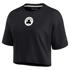 Boston Celtics Women's Elements Super Soft Boxy Cropped T-Shirt Black - NBA
