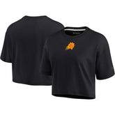 Phoenix Suns Women's Elements Super Soft Boxy Cropped T-Shirt Black - NBA