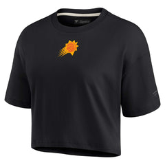 Phoenix Suns Women's Elements Super Soft Boxy Cropped T-Shirt Black - NBA