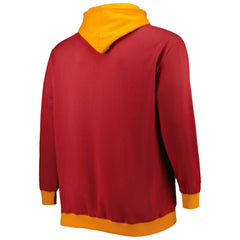 Tampa Bay Buccaneers Big & Tall Big Face Pullover Hoodie Red/Orange | Mitchell & Ness