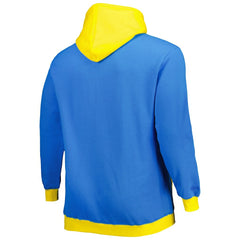 Los Angeles Chargers Big & Tall Big Face Pullover Hoodie Powder Blue/Gold | Mitchell & Ness