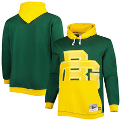 Green Bay Packers Big & Tall Big Face Pullover Hoodie Green/Gold | Mitchell & Ness