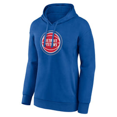 Detroit Pistons Women's Team Primary Logo Pullover Hoodie Blue - NBA