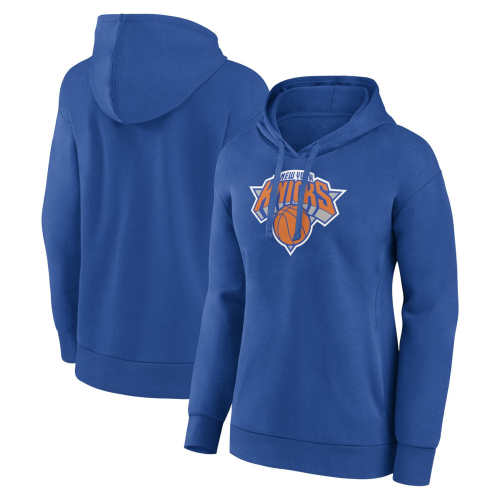 New York Knicks Women's Primary Logo Pullover Hoodie Royal - NBA