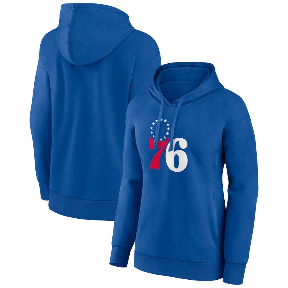 Philadelphia 76ers Women's Team Primary Logo Pullover Hoodie Royal - NBA