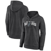 San Antonio Spurs Women's Wordmark Alt Pullover Hoodie Charcoal - NBA