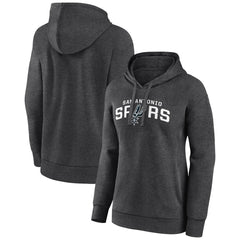 San Antonio Spurs Women's Wordmark Alt Pullover Hoodie Charcoal - NBA