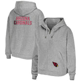 Arizona Cardinals WEAR by Erin Andrews Women's Team Full-Zip Hoodie Heathered Gray | NFL