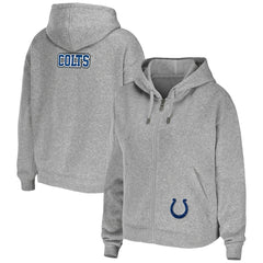 Indianapolis Colts WEAR by Erin Andrews Women's Team Full-Zip Hoodie Heathered Gray | NFL