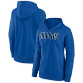 Dallas Mavericks Women's Wordmark Alt Pullover Hoodie Blue - NBA