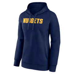 Denver Nuggets Women's Wordmark Alt Pullover Hoodie Navy - NBA