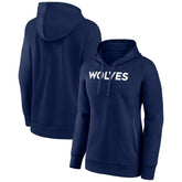 Minnesota Timberwolves Women's Wordmark Alt Pullover Hoodie Navy - NBA