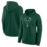 Milwaukee Bucks Women's Gradient Logo Pullover Hoodie Hunter Green - NBA