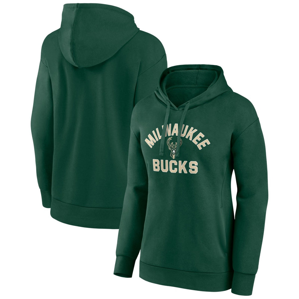 Milwaukee Bucks Women's Overtime Pullover Hoodie Hunter Green - NBA