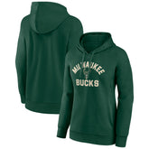 Milwaukee Bucks Women's Overtime Pullover Hoodie Hunter Green - NBA