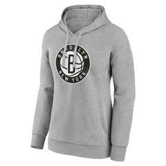 Brooklyn Nets Women's Alternate Logo Pullover Hoodie Gray - NBA