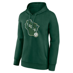 Milwaukee Bucks Women's Alternate Logo Pullover Hoodie Hunter Green - NBA
