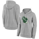 Milwaukee Bucks Women's Alternate Logo Pullover Hoodie Gray - NBA