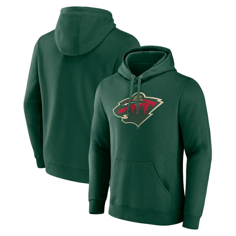 Minnesota Wild Fanatics Primary Logo Pullover Hoodie - Green - NHL
