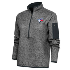 Toronto Blue Jays Antigua Women's Logo Fortune Quarter-Zip Pullover Jacket - MLB