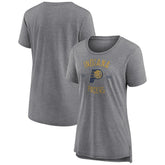 Indiana Pacers Women's Heritage Tri-Blend T-Shirt Heather Gray - NBA