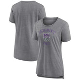 Sacramento Kings Women's Heritage Tri-Blend T-Shirt Heather Gray - NBA
