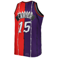 Vince Carter Toronto Raptors Big & Tall Hardwood Classics 1998/99 Split Swingman Jersey Purple/Red - NBA