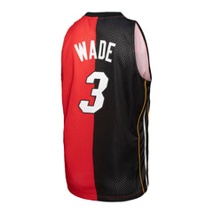 Dwyane Wade Miami Heat Big & Tall Hardwood Classics 2005/06 Split Swingman Jersey Black/Red - NBA