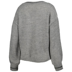 Chicago Bulls Lusso Women's Scarletts Lantern Sleeve Tri-Blend V-Neck Pullover Sweater Gray - NBA