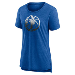 Dallas Mavericks Women's Gradient Logo Tri-Blend T-Shirt Heather Royal - NBA