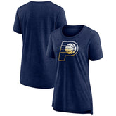 Indiana Pacers Women's Gradient Logo Tri-Blend T-Shirt Heather Navy - NBA