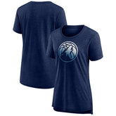 Minnesota Timberwolves Women's Gradient Logo Tri-Blend T-Shirt Heather Navy - NBA