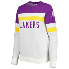 Los Angeles Lakers Lusso Women's Dominique Pullover Sweater Purple/Cream - NBA