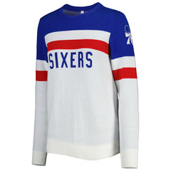 Philadelphia 76ers Lusso Women's Dominique Pullover Sweater Royal/Cream - NBA