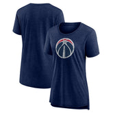 Washington Wizards Women's Distressed Logo Tri-Blend T-Shirt Heather Navy - NBA