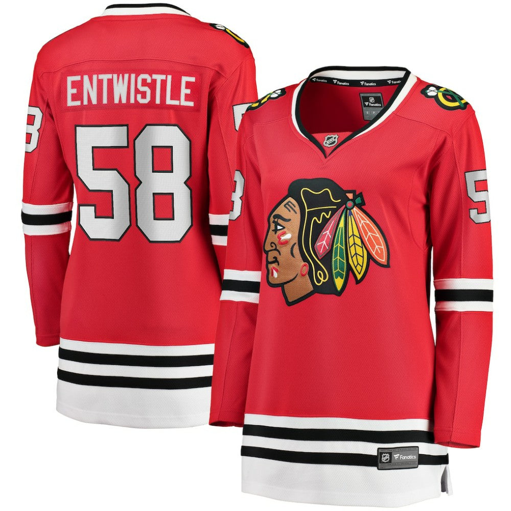 MacKenzie Entwistle Chicago Blackhawks Fanatics Women's Home Breakaway Player Jersey - Red - NHL
