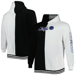 Orlando Magic Hardwood Classics Big & Tall Hardwood Classics Split Pullover Hoodie Black/White - NBA