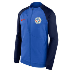 Club America Male Youth 2023/24 Academy Pro Anthem Fitted Raglan Performance Full-Zip Jacket Blue - FIFA World CUP