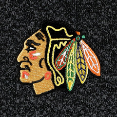 Chicago Blackhawks Antigua Course Quarter-Zip Jacket - Heathered Black - NHL