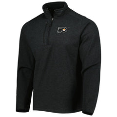 Philadelphia Flyers Antigua Course Quarter-Zip Jacket - Heathered Black - NHL
