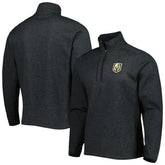 Vegas Golden Knights Antigua Course Quarter-Zip Jacket - Heathered Black - NHL