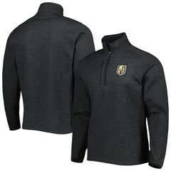 Vegas Golden Knights Antigua Course Quarter-Zip Jacket - Heathered Black - NHL