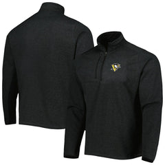 Pittsburgh Penguins Antigua Course Quarter-Zip Jacket - Heathered Black - NHL