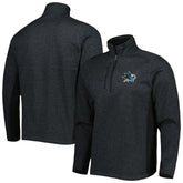 San Jose Sharks Antigua Course Quarter-Zip Jacket - Heathered Black - NHL