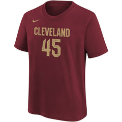 Donovan Mitchell Cleveland Cavaliers Youth Icon Edition Name & Number T-Shirt Wine - NBA