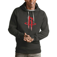 Houston Rockets Antigua Team Logo Victory Pullover Hoodie Charcoal - NBA